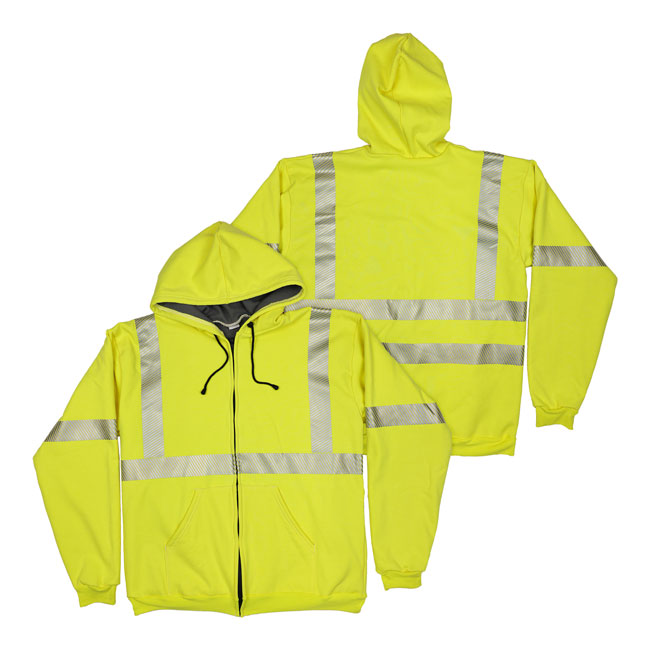 Heavy Duty Flame Resistant Thermal Lined Hooded Zipper Sweatshirt (#9889-LY-3535)