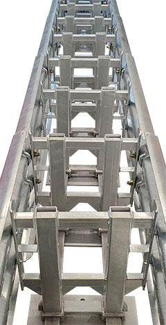 Delta TL-2+ top view showing the diaphragms and thrie-beam panels