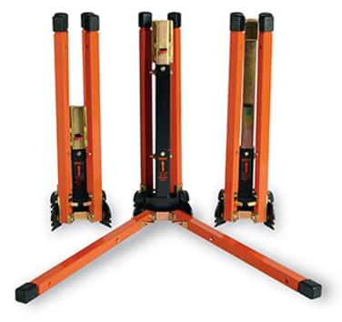 From left to right: TrafFix Stand, TrafFix Stand with 10" height extender and TrafFix Stand with Universal Sign Holder