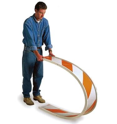 The TrafFix I-Beam Rail combines flexibility and durability. Try this wish a wood or metal barricade panel... We dare you!