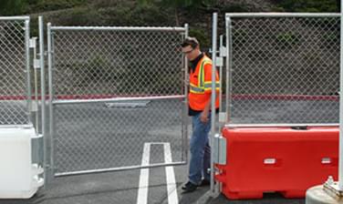 Secure entry with 6' Single Gate and the Water-Wall Fence