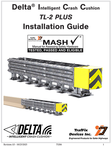 Cover image of the Delta TL-2+ Intelligent Crash Cushion Installation Guide, Revision A3 (#75206)