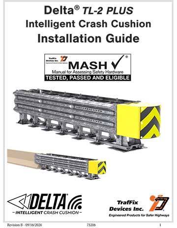 Cover image of the Delta TL-2+ Intelligent Crash Cushion Installation Guide, Revision B (#75206)