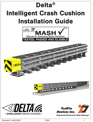 Cover image of the Delta Intelligent Crash Cushion Installation Guide, Revision B (#75205)