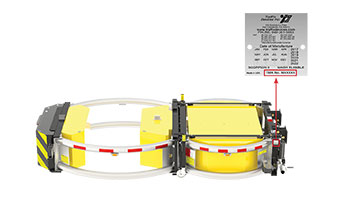 The Serial Number Plate on the Truck Mounted Attenuator is located on the Backup Frame.