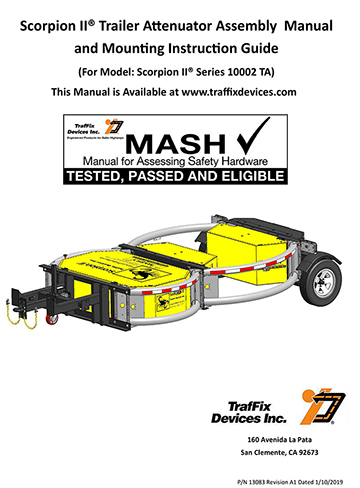 Cover image of the Scorpion II® Towable Attenuator Assembly Manual and Mounting Instruction Guide, Revision A1 (#13083)