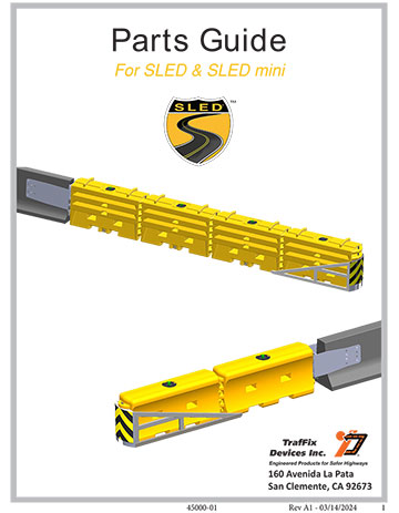Cover image of the Replacement Parts Guide For TrafFix SLED & SLED mini, Revision A1 (#45000-01)