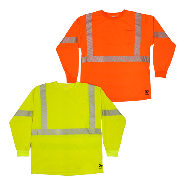 High Performance Long Sleeve T-Shirts (Lime #9603P-LY-3510; Orange #9603P-FO-3510)