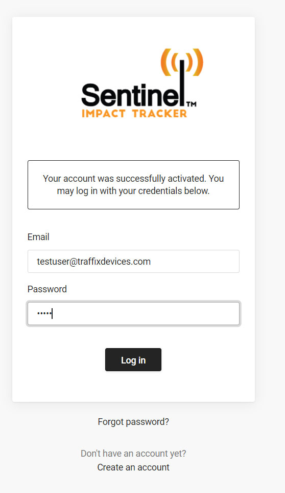 Sentinel Impact Tracking login