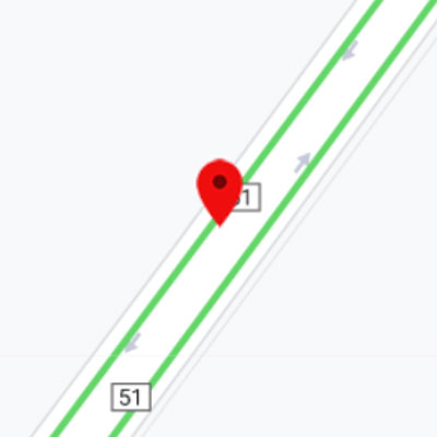 Screenshot: Map pin with active alarm