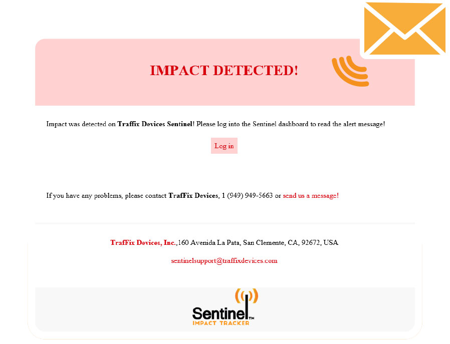 Example Sentinel Email