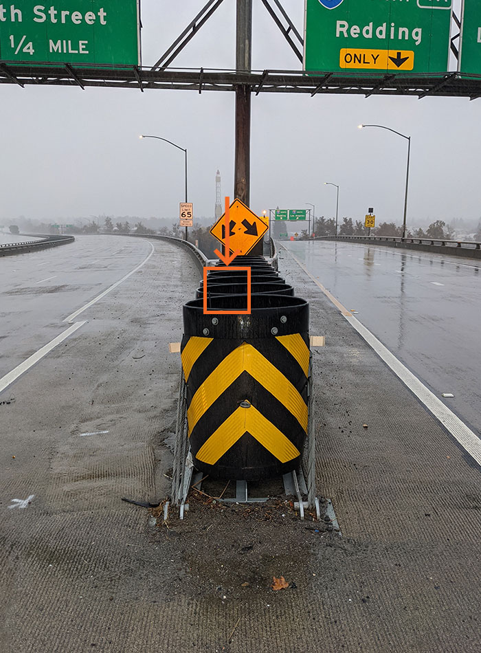Sentinel Impact Tracking installation location on the Trinity React 350
