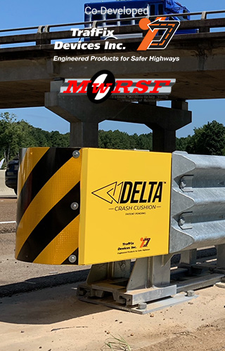 Animation of the Delta Crash Cushion from TrafFix Devices, Inc., co-developed with University of Nebraska's Midwest Roadside Safety Facility.