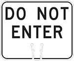 "Do Not Enter" text in Black on White sign (#014)
