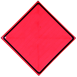 36" × 36" Orange Non-Reflective Mesh Roll-Up Sign with Blank sign legend (#26036-EM-HF-BLNK)