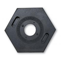 The composite construction of our recycled rubber bases offer strength and durability. and are made from 100% recycled rubber in weights of 8, 12, or 18 lbs.