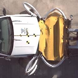Inline Impact #3, 4,500 lb Vehicle impacts 10,000 lb host vehicle at 62.5 mph.