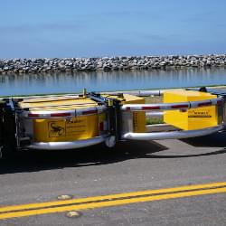 The Scorpion II Truck Mounted Attenuator (TMA), Model C, deployed in a work-zone.