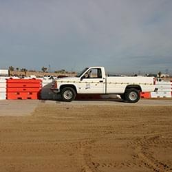 Sentry Water-Cable Barrier before crash testing begins.