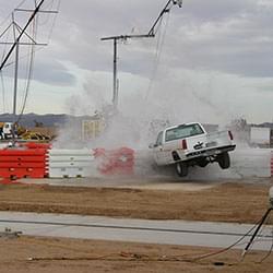 Sentry Water-Cable Barrier during impact.