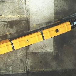 Angled crash test of the SLED Euro-Terminal end treatment, image #6