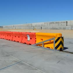 SLED Mini is a TL-1 end treatment for TrafFix Water Wall.