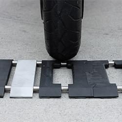 The TrafFix Alert High Speed rumble strip is designed to be safe for all vehicle types, including motorcycles.