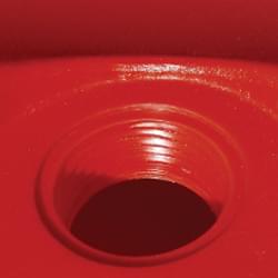 The tamper resistant drain plug has coarse buttress threads that elminates cross threading and allows for quick insertion or removal with only 2½ turns.