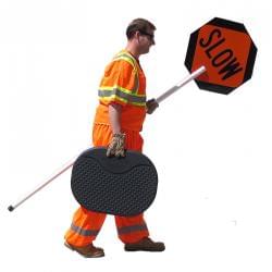 The TrafFix Work Mate is easy to carry at only 12 lbs.