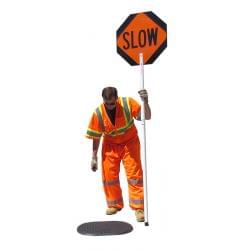 The TrafFix Work Mate easily defines the flaggers location within the work zone.